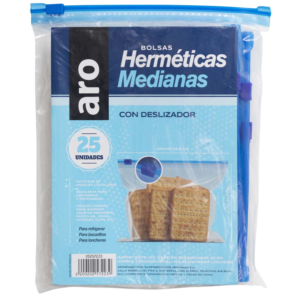 Bolsas Herméticas ARO con Cierre M 25un