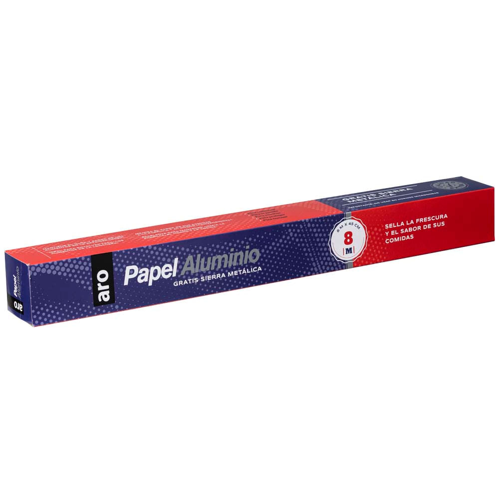Papel Aluminio ARO 8mx45cm 99x99x99mm