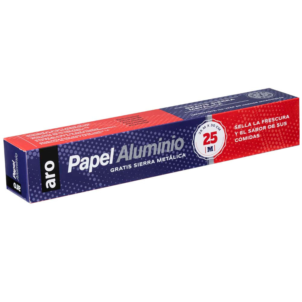 Papel Aluminio ARO 25mx30cm 99x99x99mm