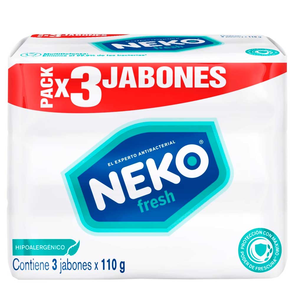 Jabón NEKO Antibacterial Fresh 3un x110g
