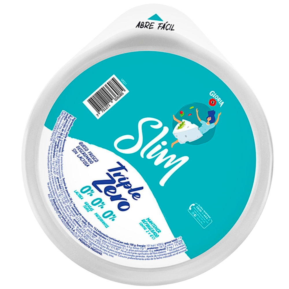 Queso Fresco Descremado Triple Zero GLORIA Slim x kg