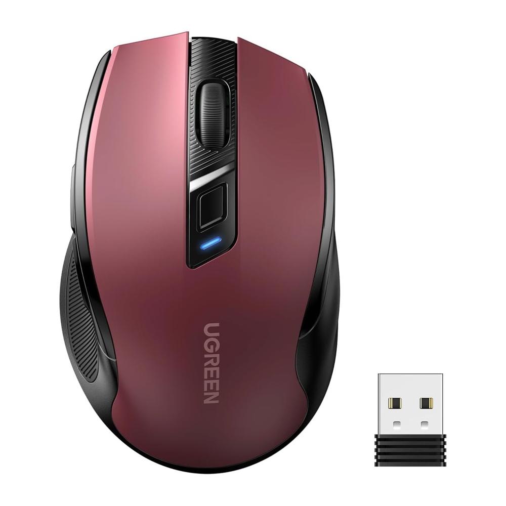 Ugreen Mouse Inalámbrico 2.4GHz Bluetooth 4000dpi Rojo MU006 - 25752