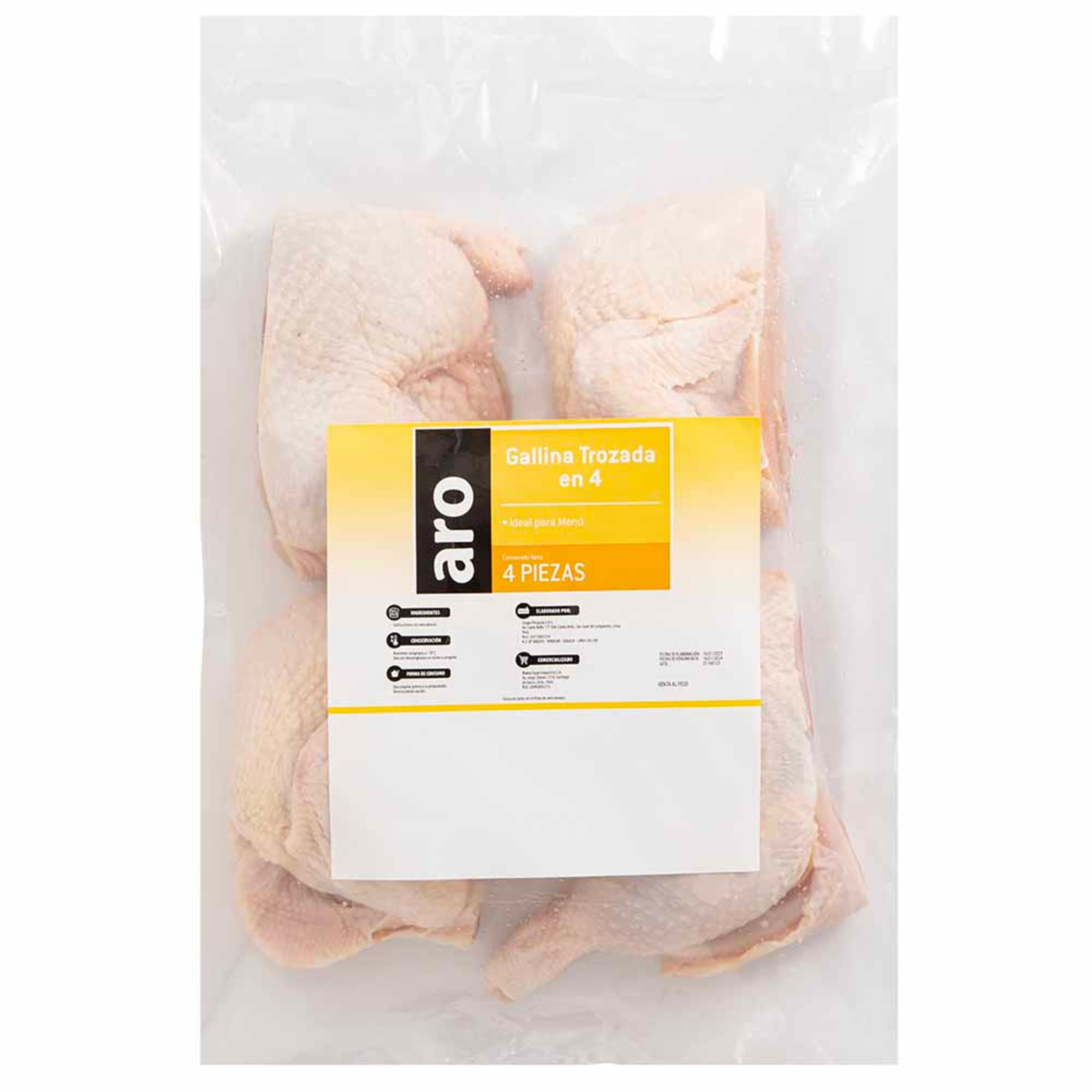 Gallina Trozada en 4 ARO x kg