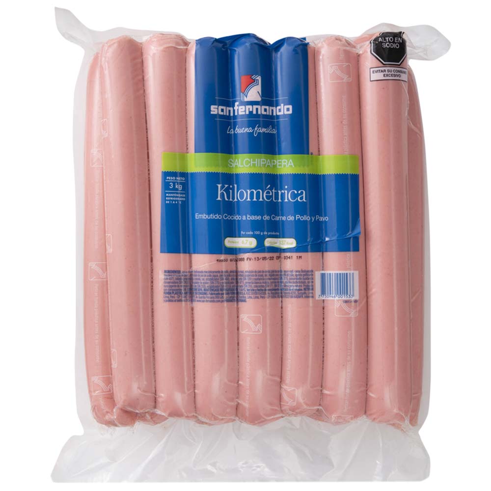 Salchipapera Kilométrica SAN FERNANDO Paquete 3Kg
