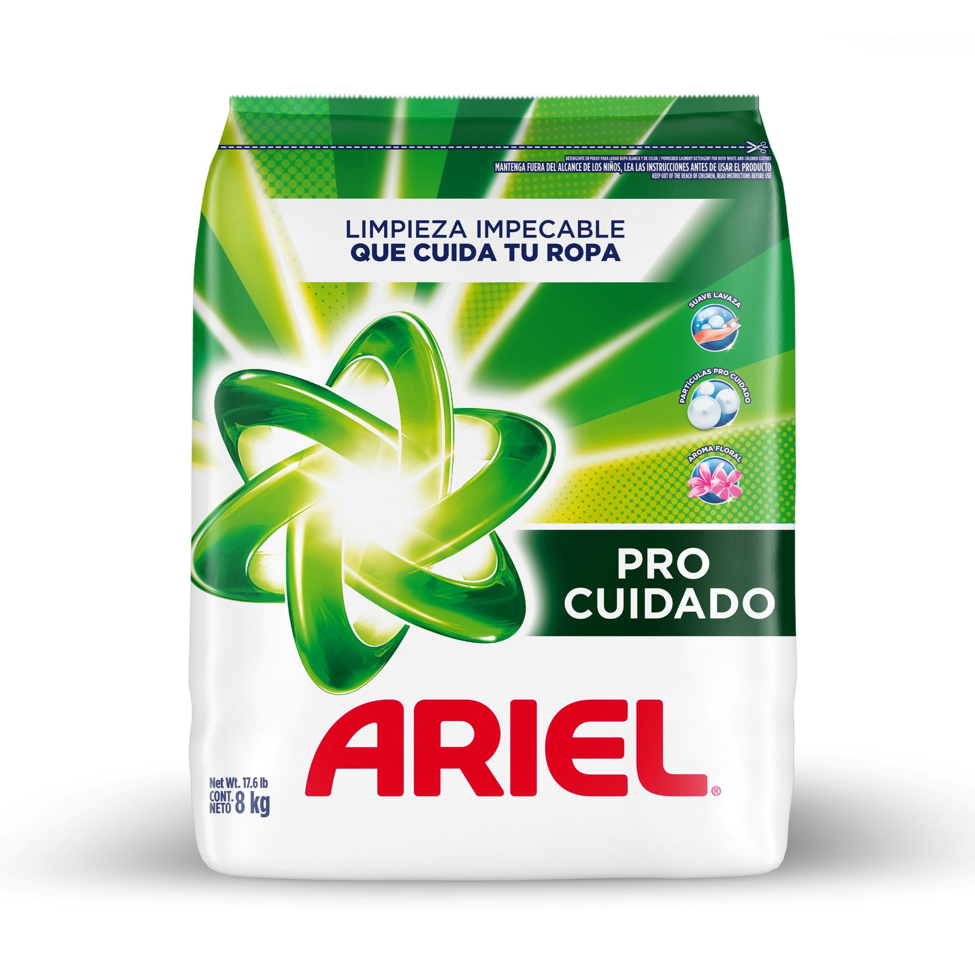 Detergente en Polvo ARIEL Bolsa 8Kg