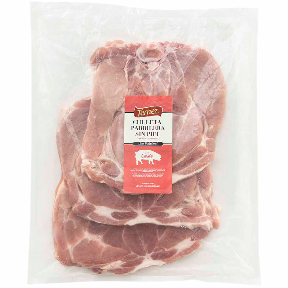 Chuleta Parrilla de Cerdo Sin Piel Congelado TERNEZ x kg