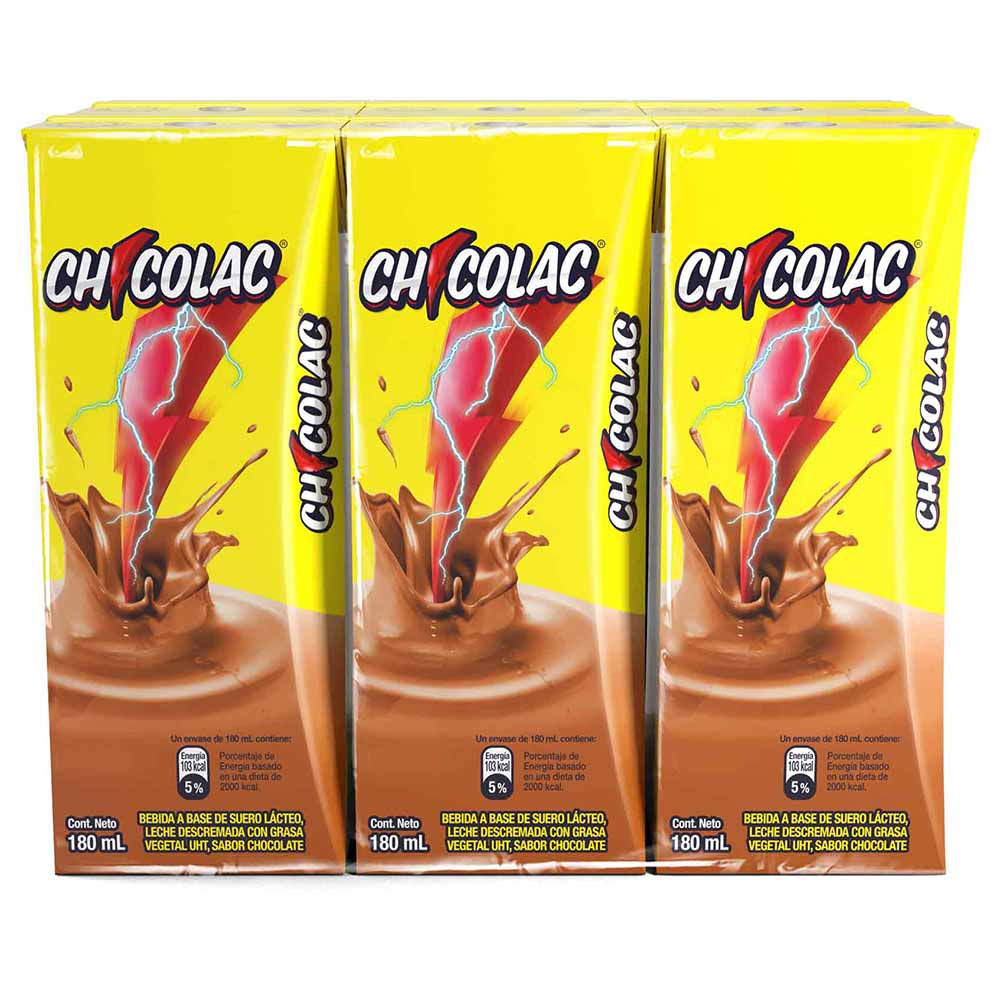 Chocolate UHT CHICOLAC Pote 180ml Paquete 6un