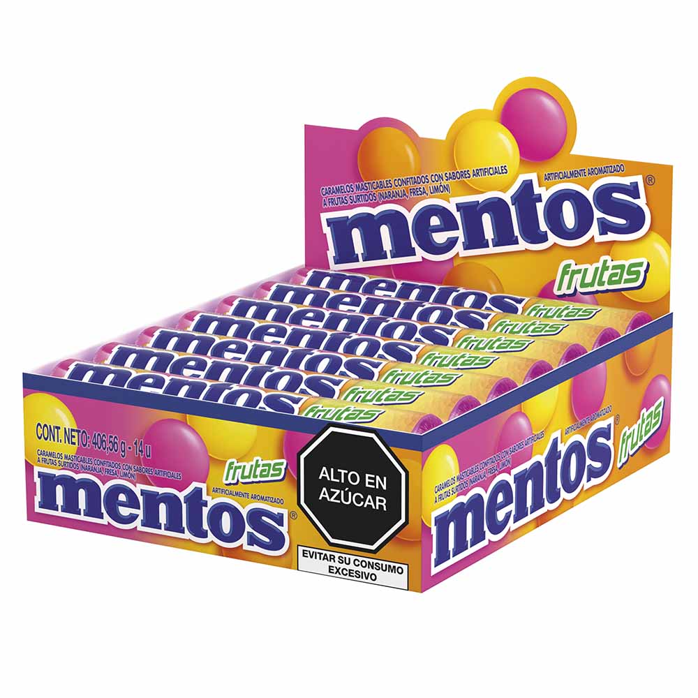Caramelos MENTOS Fruta Paquete 14un