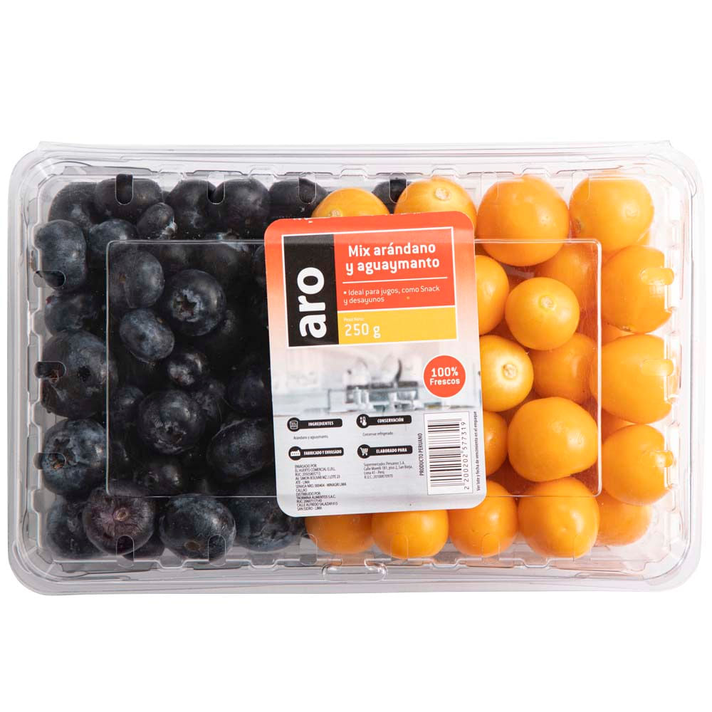 Mix Arándano y Aguaymanto ARO  Bandeja 250g