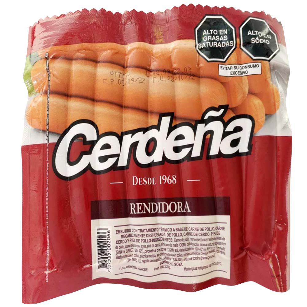 Salchica Rendidora CERDEÑA Paquete 920g