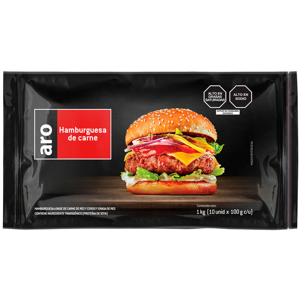 Hamburguesa de Carne ARO Bolsa 10un