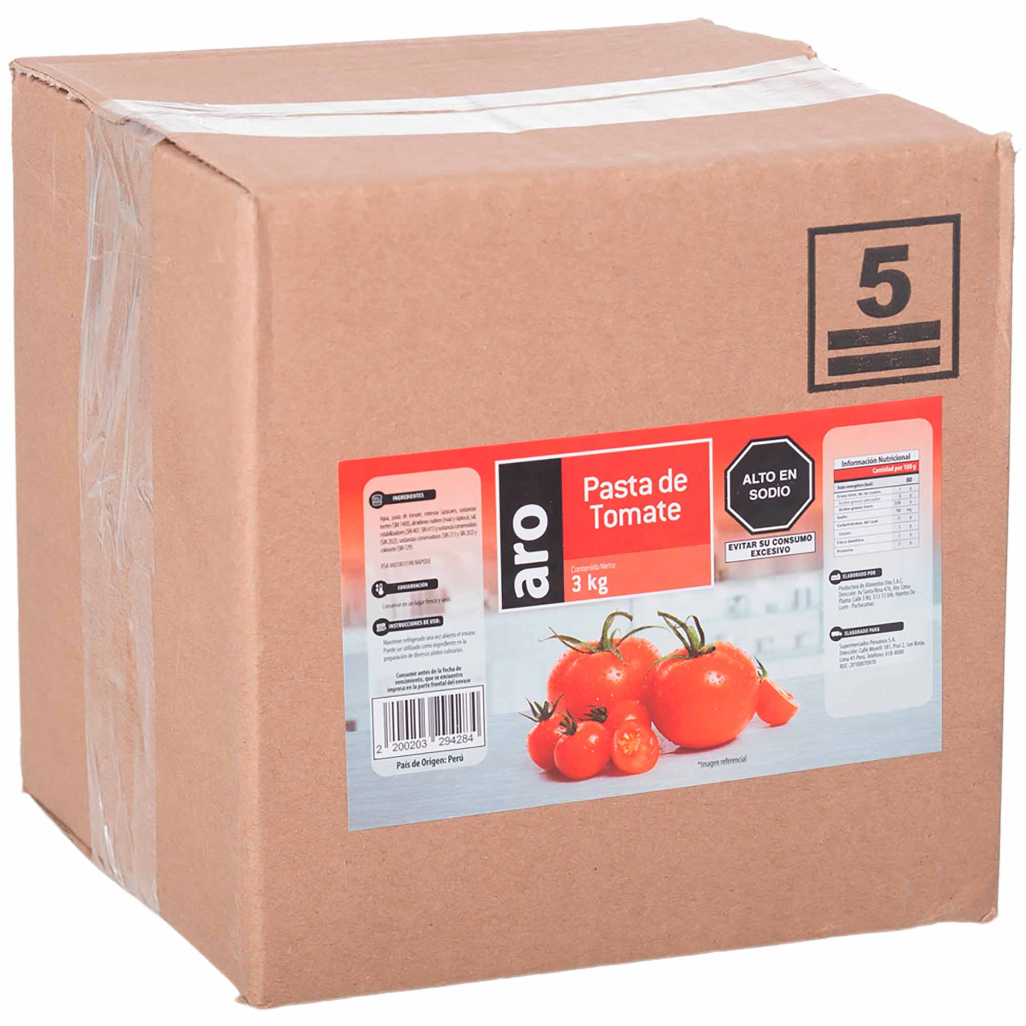 Pasta de Tomate ARO Caja 3Kg