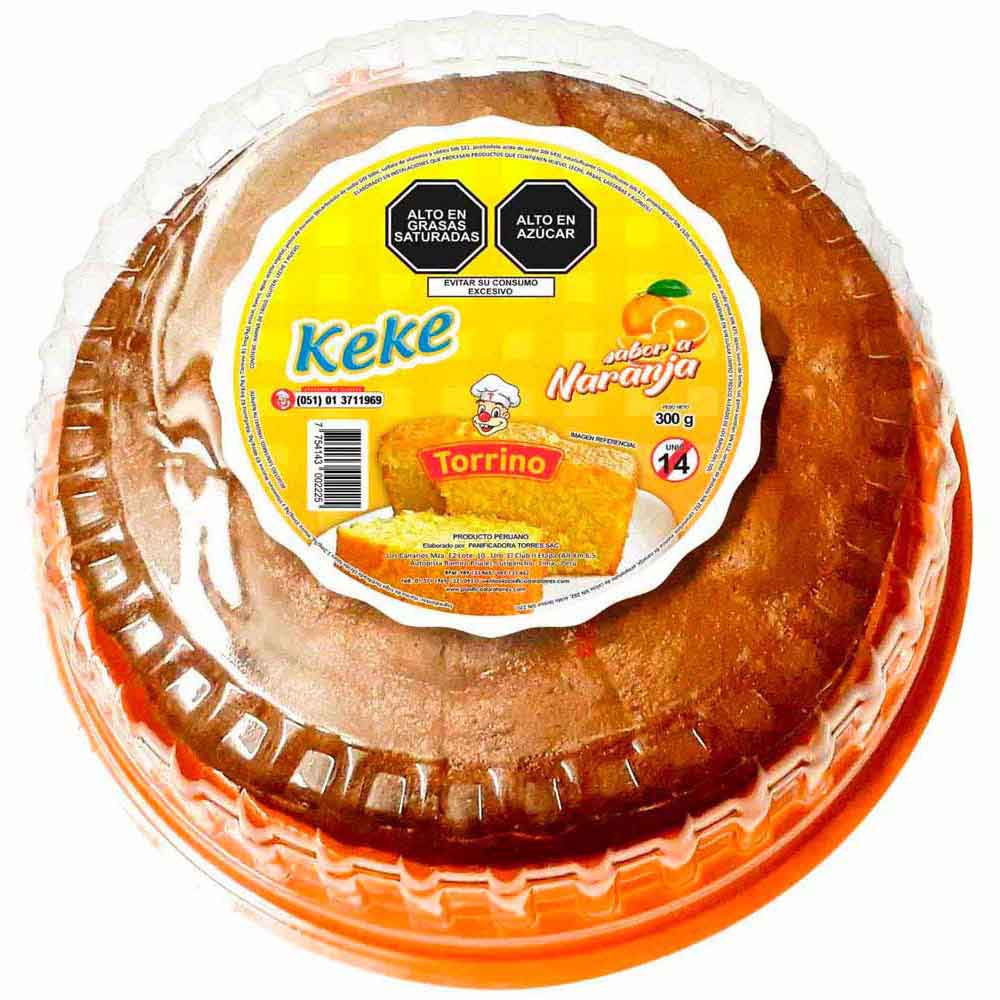 Keke de Naranja TORRINO Paquete 14un