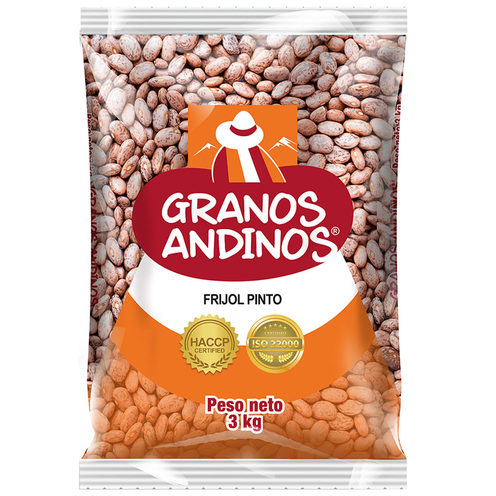 Frijol Pinto GRANOS ANDINOS Bolsa 3Kg