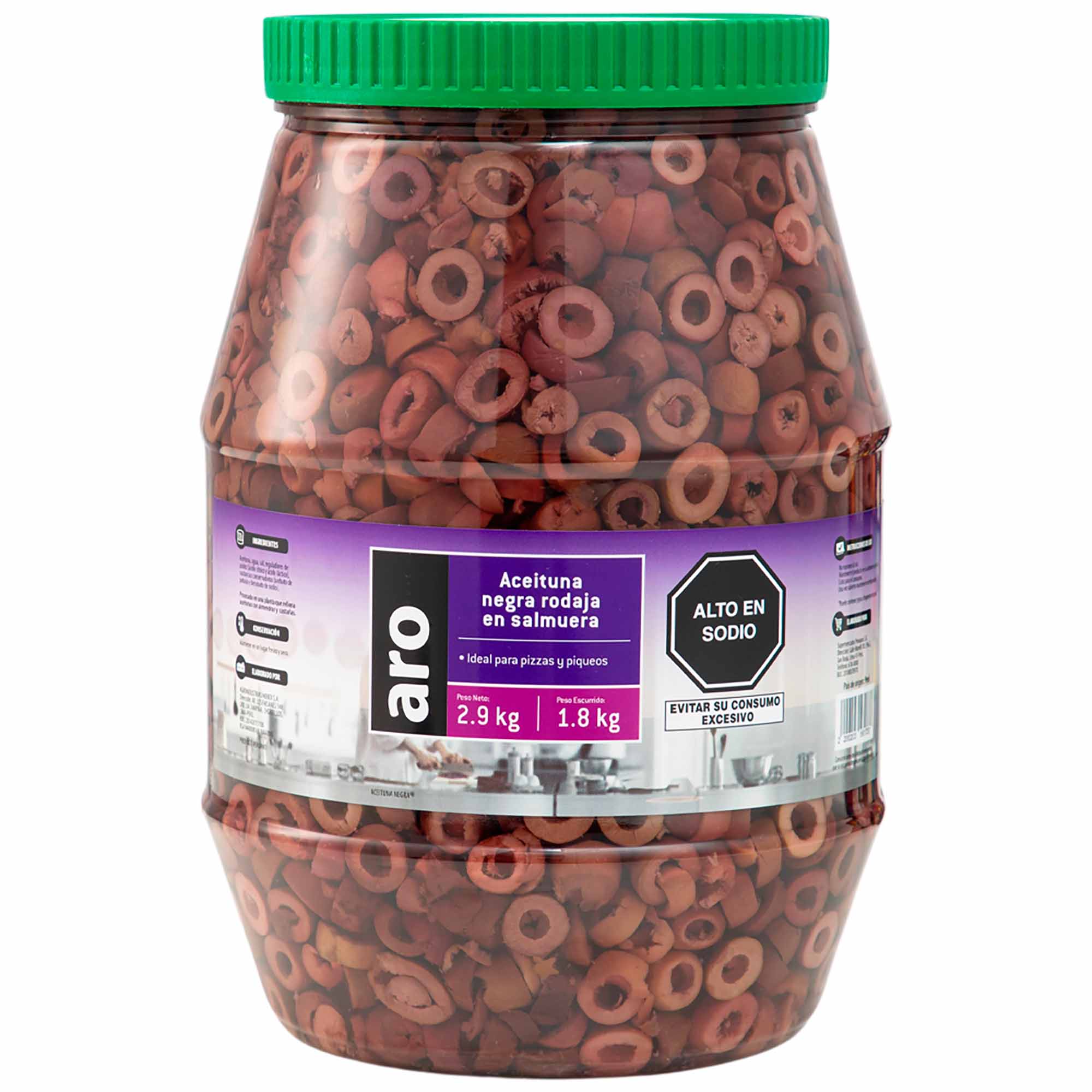 Aceituna Negra en Rodajas ARO Bidón 2.9Kg