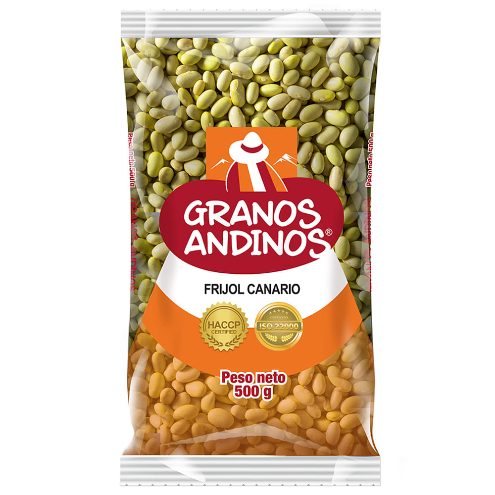Frijol Canario GRANOS ANDINOS Bolsa 500g