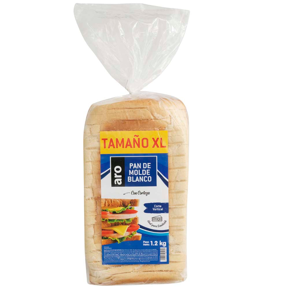 Pan de Molde Blanco ARO Bolsa 1.2Kg