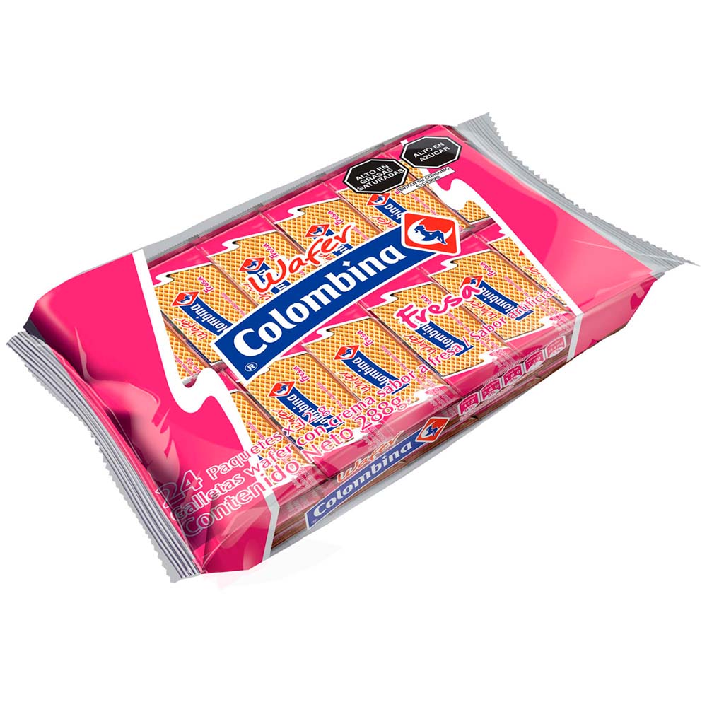 Wafer de Fresa COLOMBINA Paquete 288g