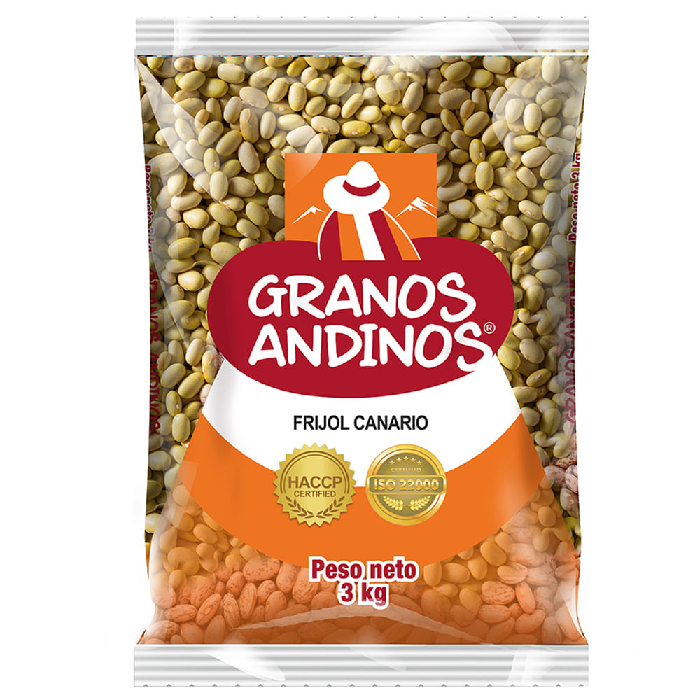 Frijol Canario GRANOS ANDINOS Bolsa 3Kg