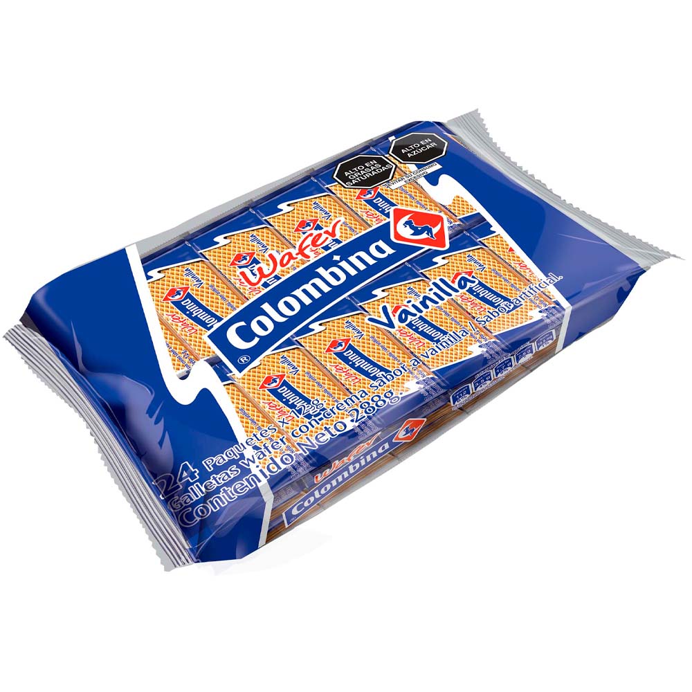 Wafer de Vainilla COLOMBINA Paquete 288g