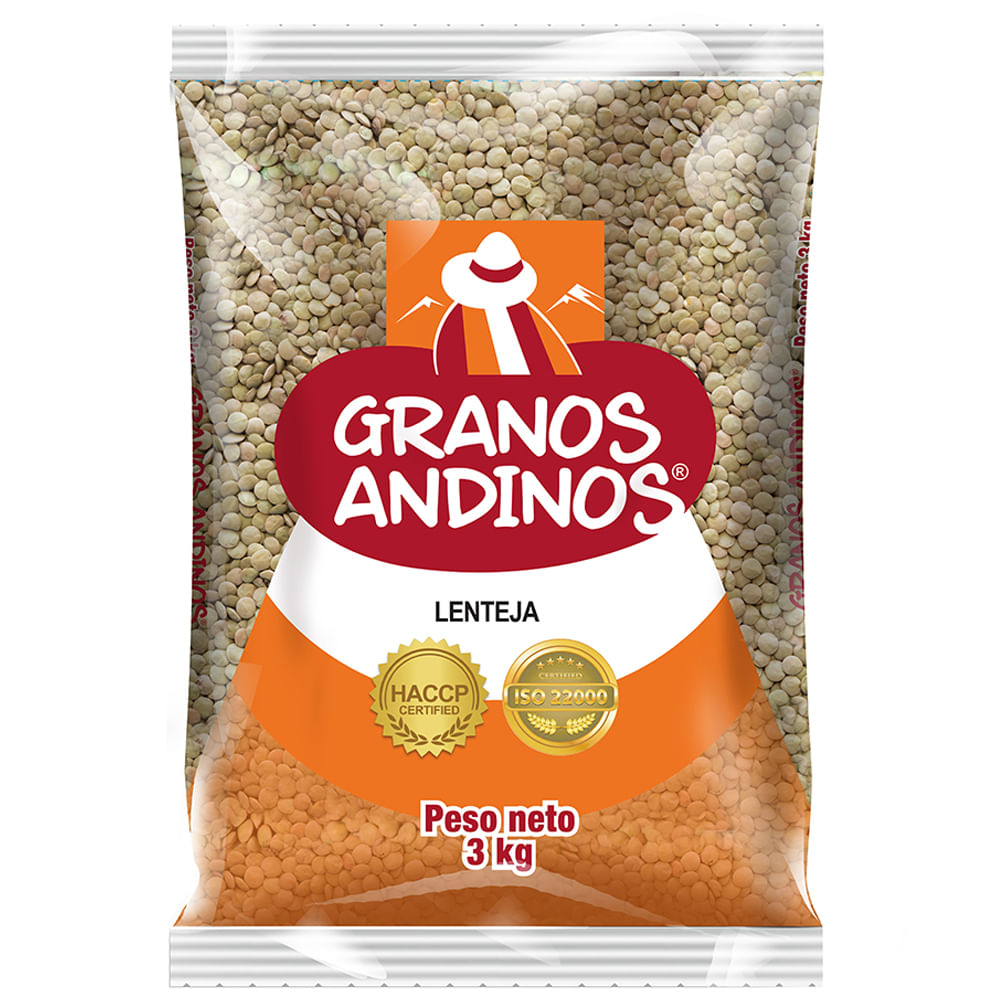 Lenteja GRANOS ANDINOS Bolsa 3Kg