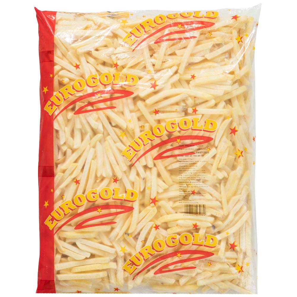 Papa Prefrita Congelada EUROGOLD 7x7 Bolsa 2.5Kg