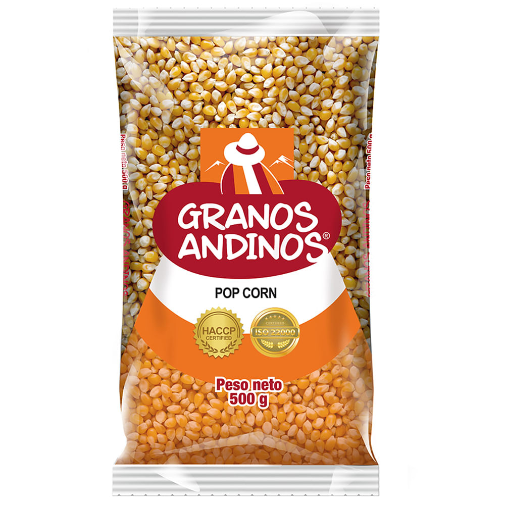 Maíz Pop Corn GRANOS ANDINOS Bolsa 500g