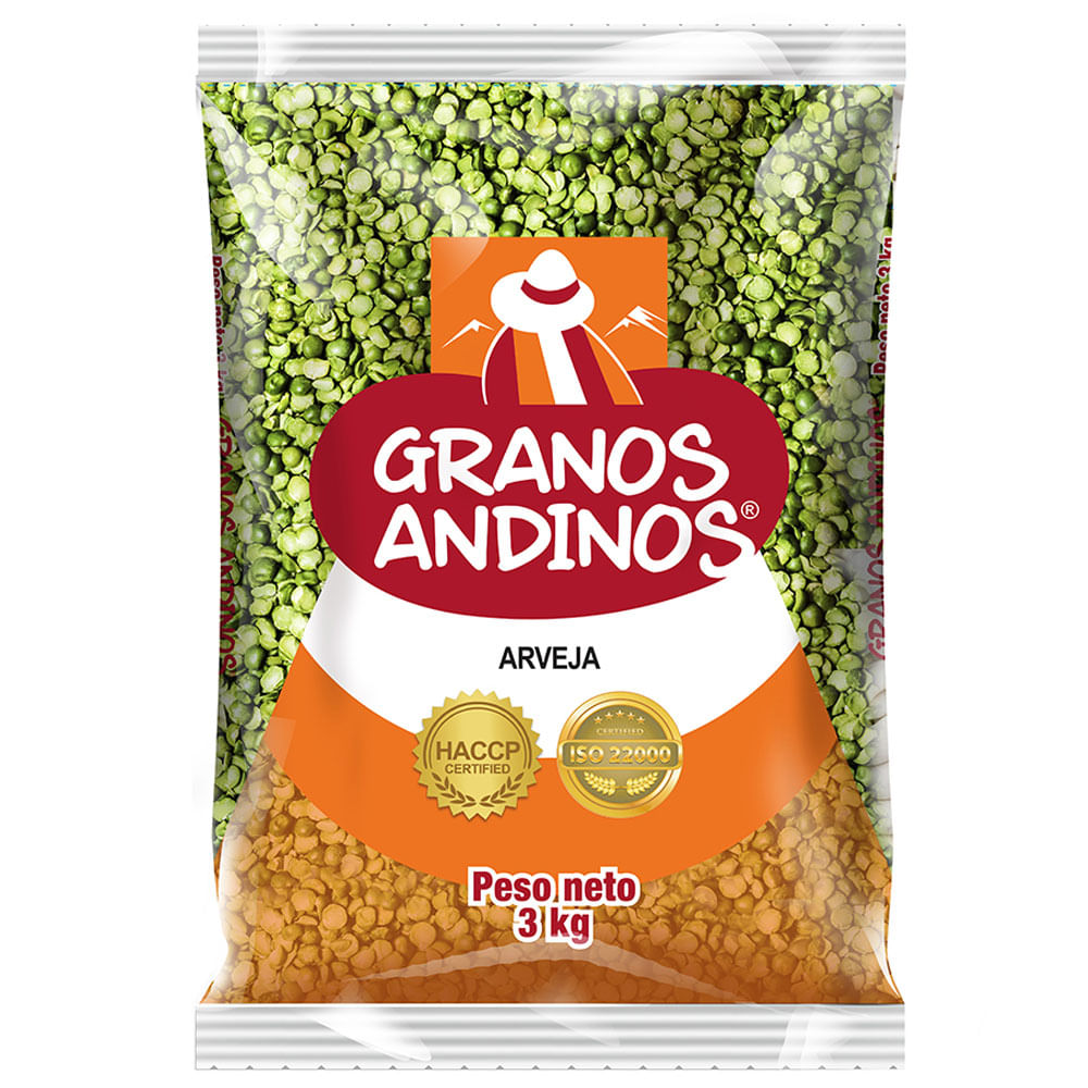 Arveja GRANOS ANDINOS Bolsa 3Kg