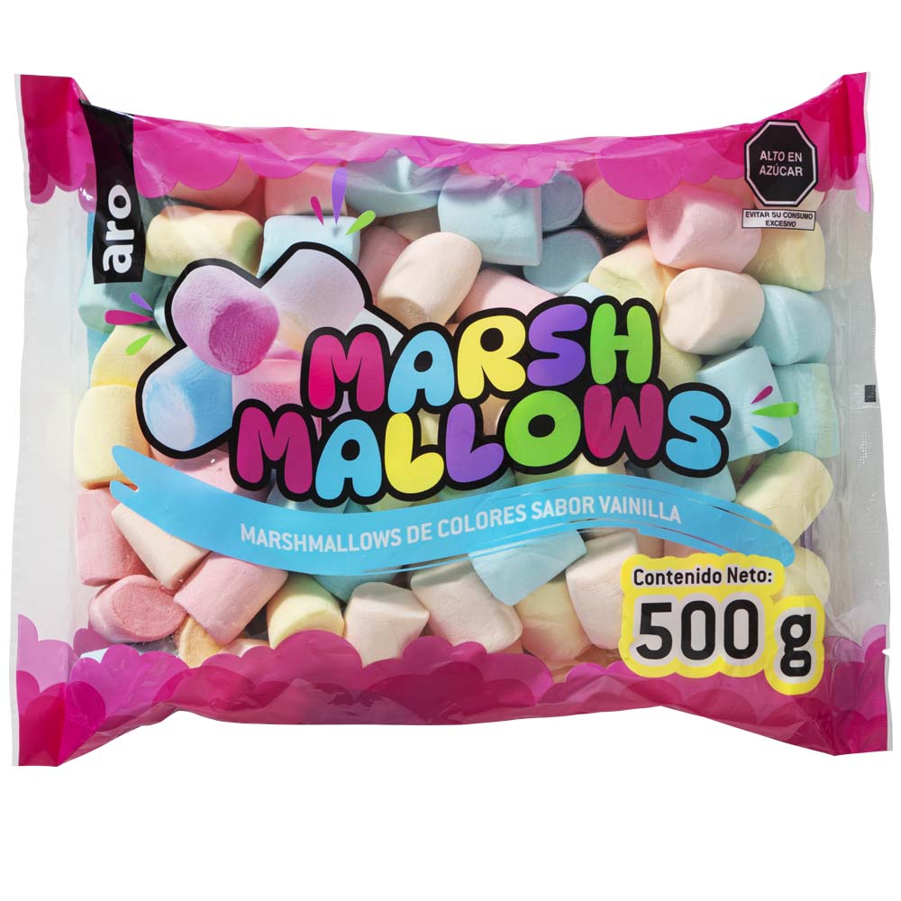 Marshmallows Colores Grande ARO Bolsa 500g
