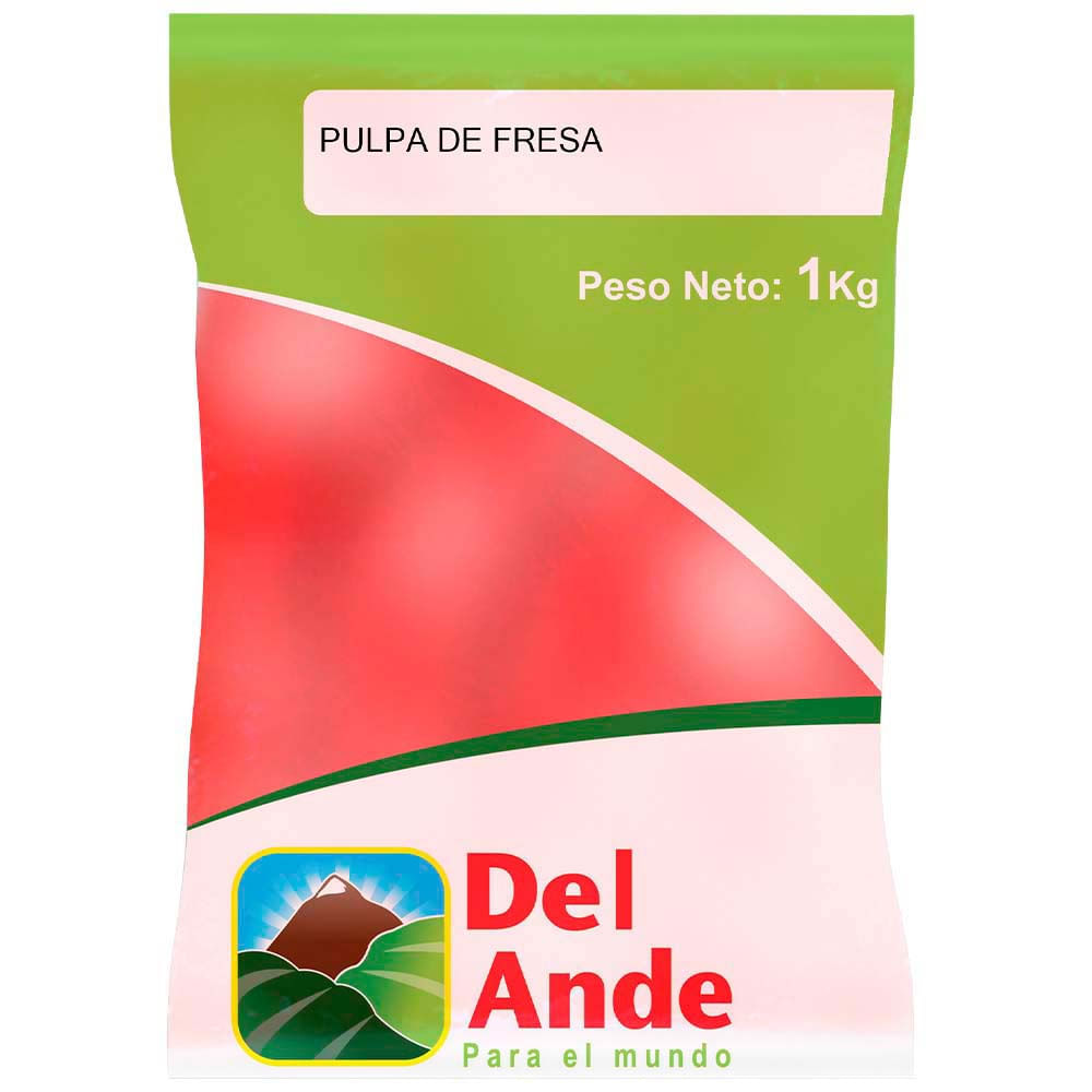 Pulpa de Fresa DEL ANDE Bolsa 1Kg