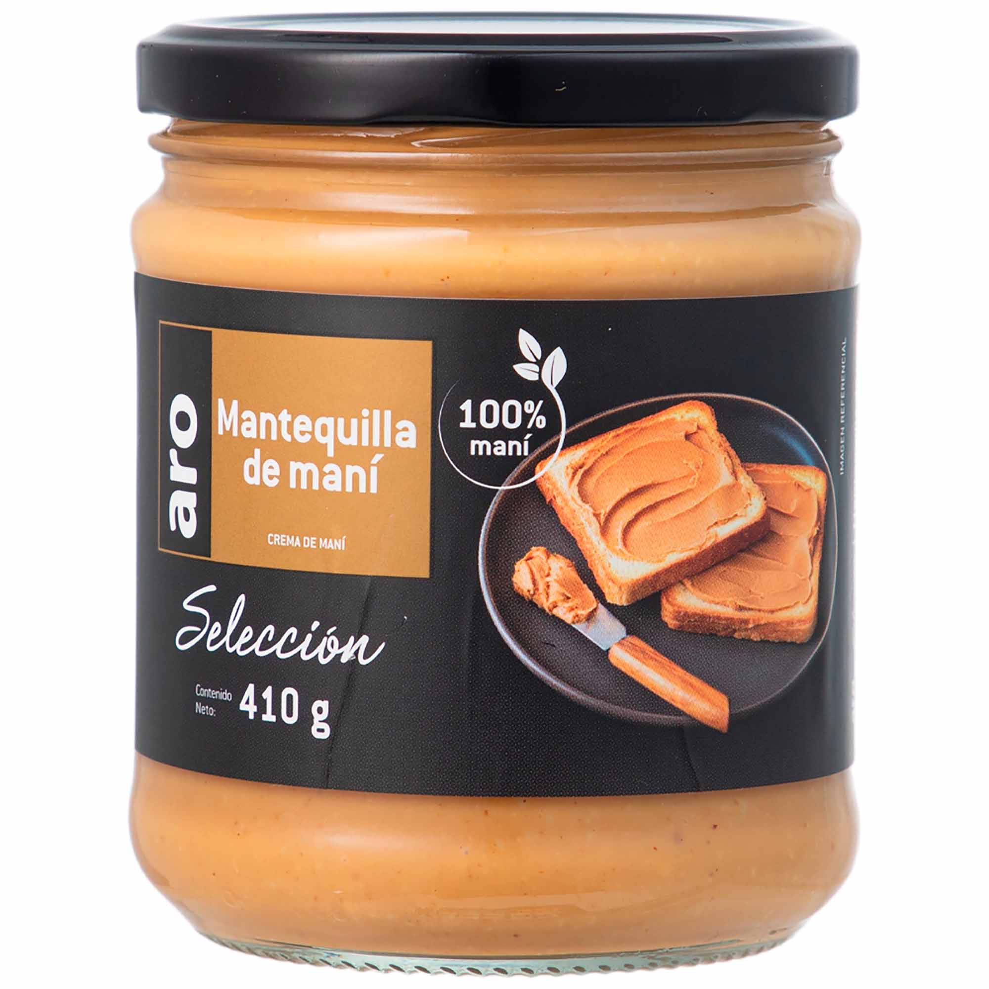 Mantequilla 100% Maní ARO Frasco 410g