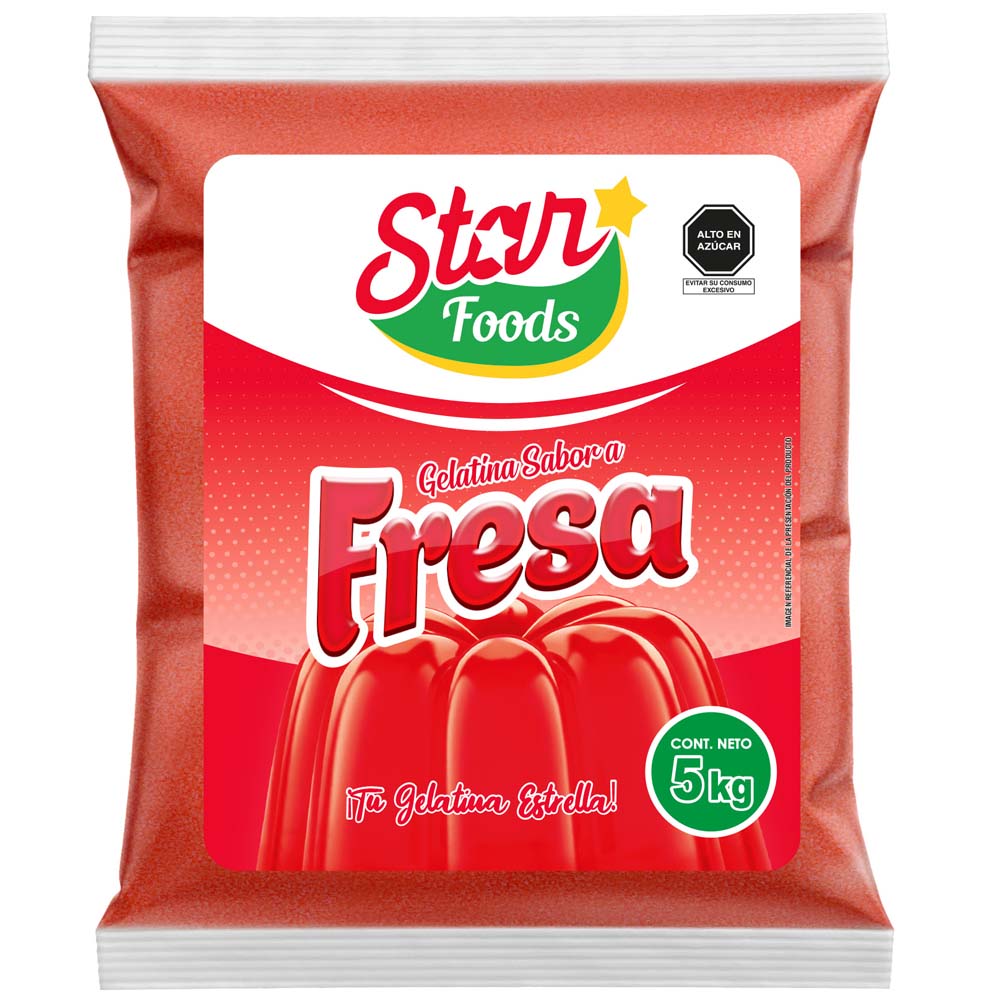 Gelatina Sabor a Fresa STAR FOOD Bolsa 5Kg