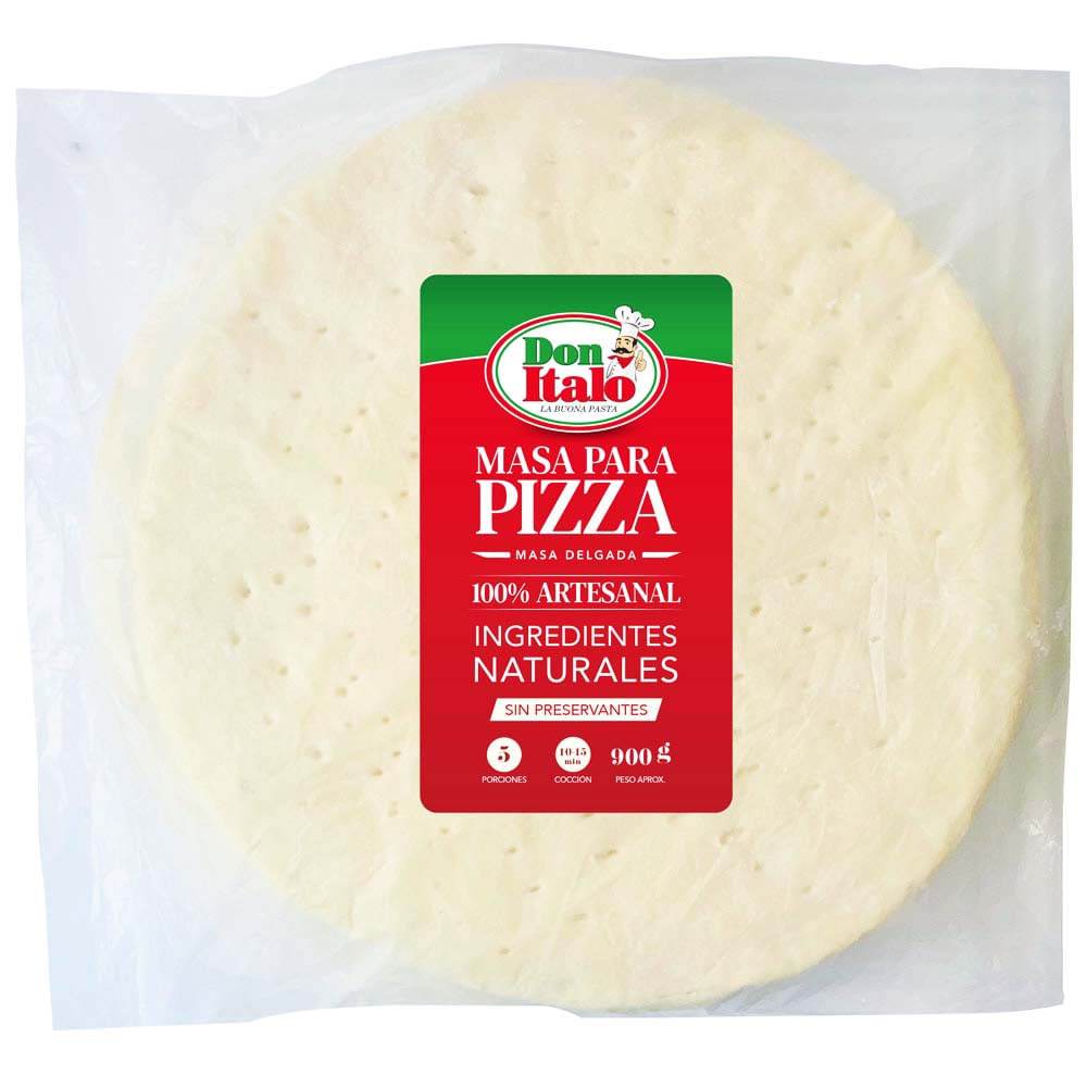 Masa para Pizza DON ITALO Masa Delgada Bolsa 900g