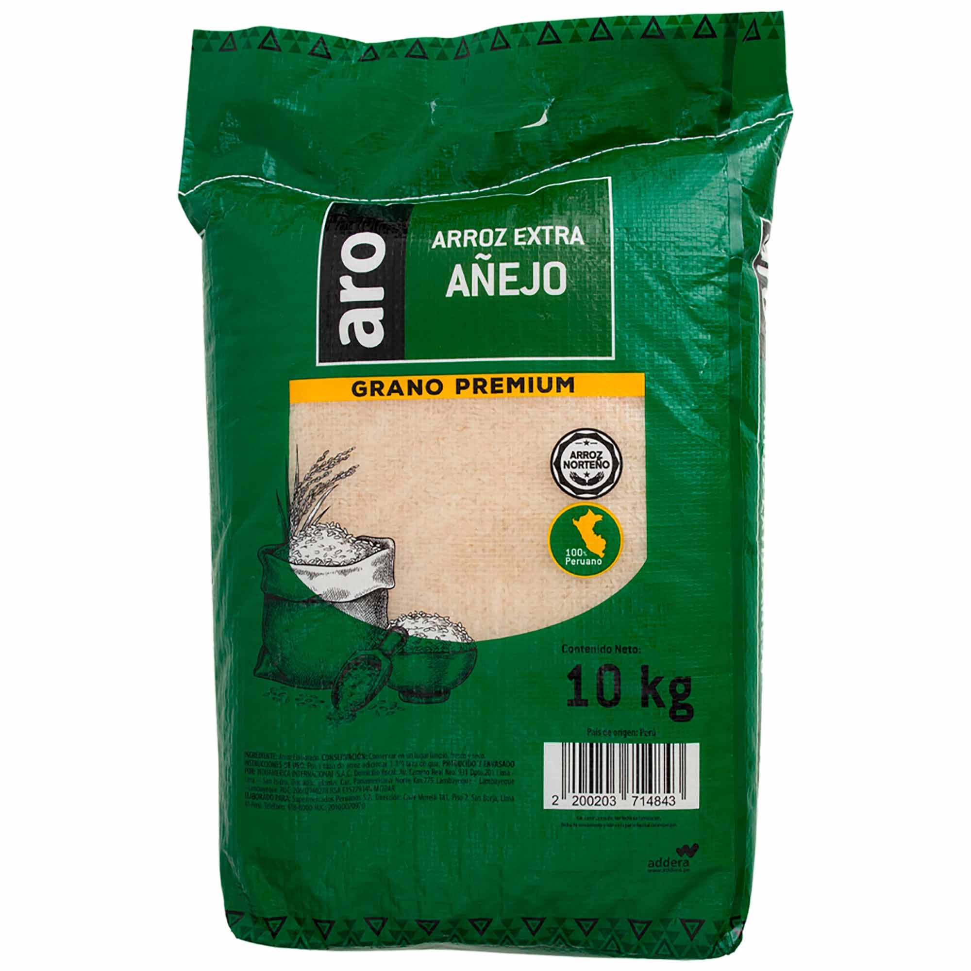 Arroz Extra Añejo ARO Bolsa 10kg
