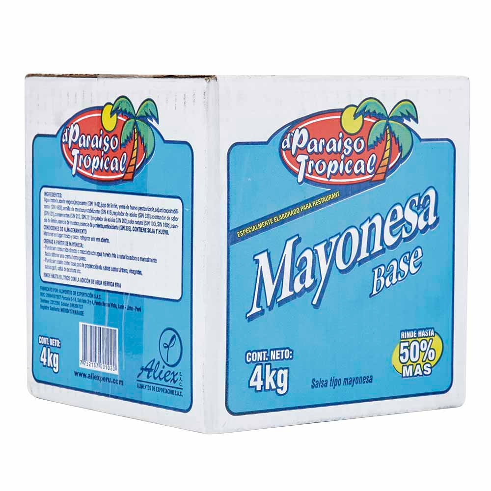 Mayonesa Base PARAÍSO TROPICAL Caja 4kg