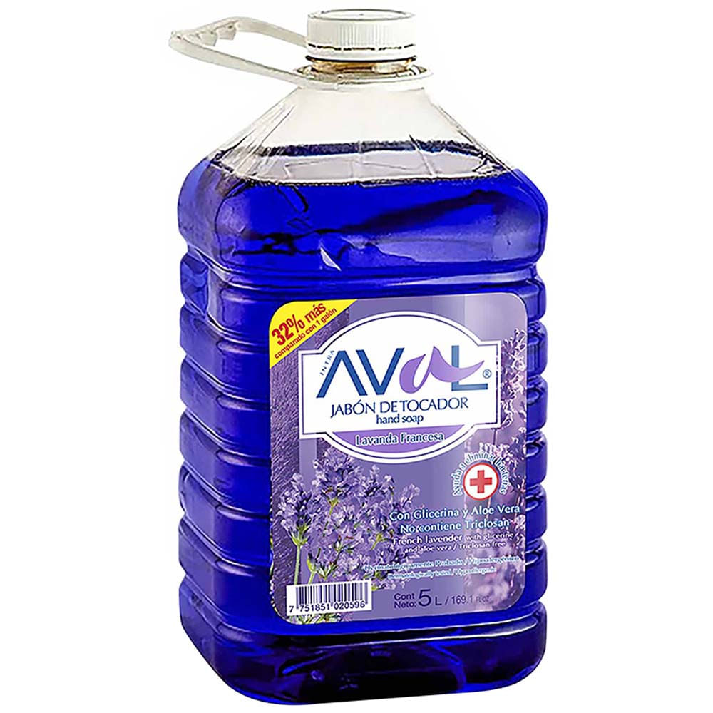 Jabón Líquido AVAL Lavanda Francesa Botella 5L