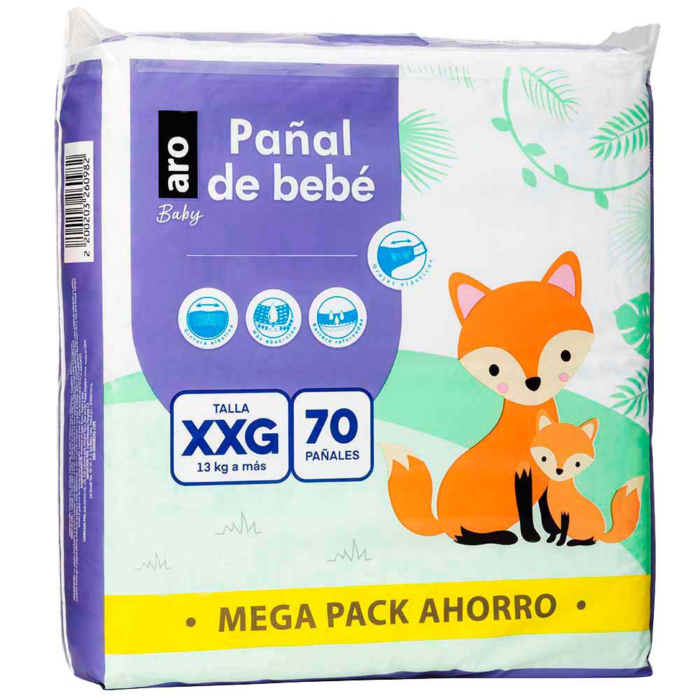 Pañal para Bebé ARO XXG Paquete 70un