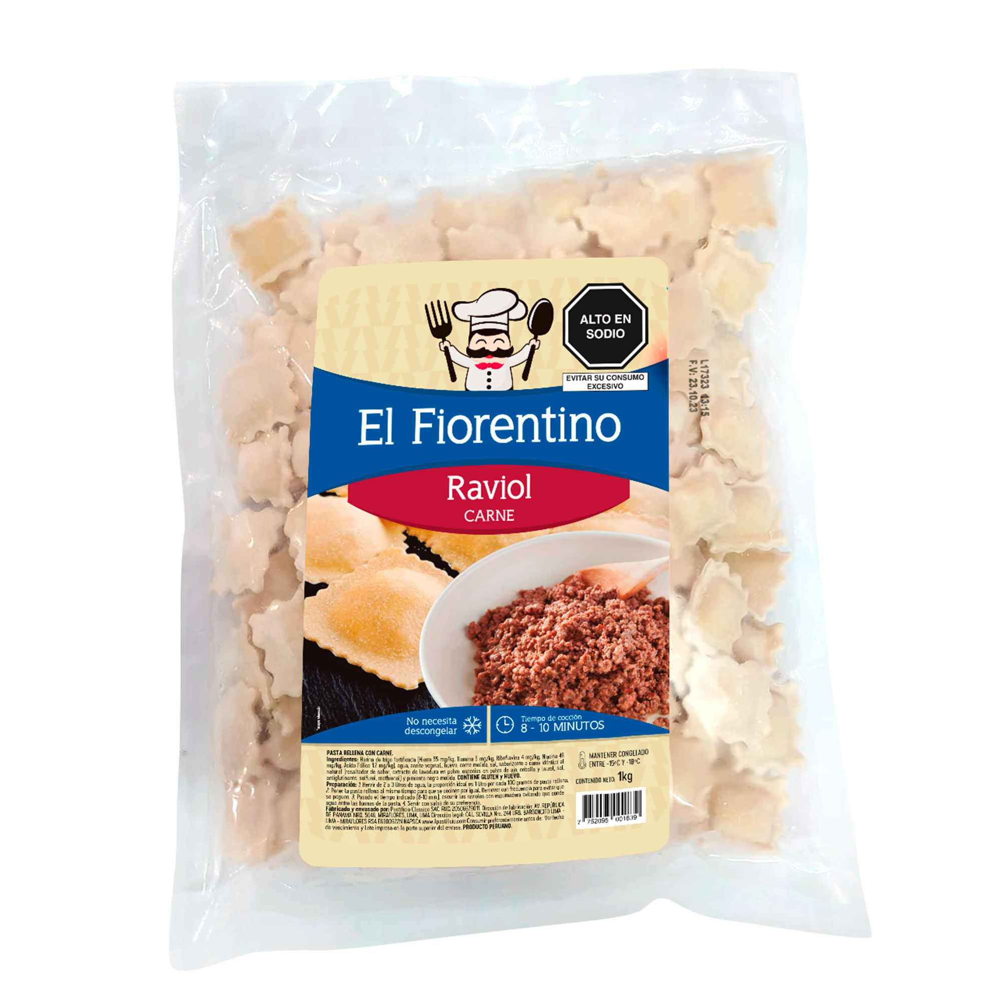 Raviol de Carne EL FIORENTINO Bolsa 1Kg