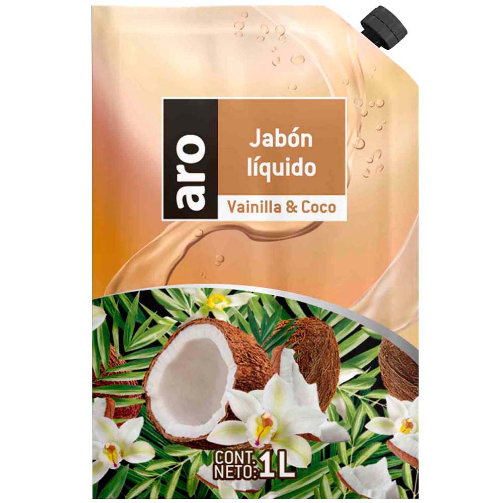 Jabón Cremoso Coco y Vainilla ARO Doypack 1L