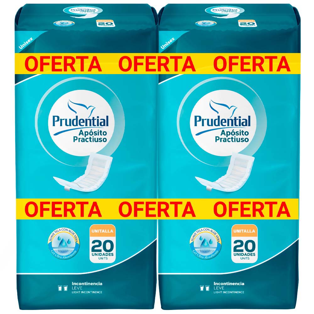 Practipañal Incontinencia para Adultos PRUDENTIAL Pack 40un