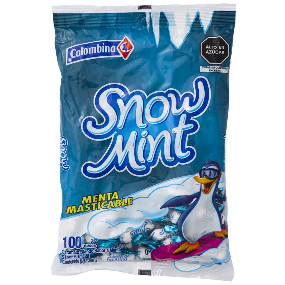 Caramelo COLOMBINA Snow Mint K Paquete 100un