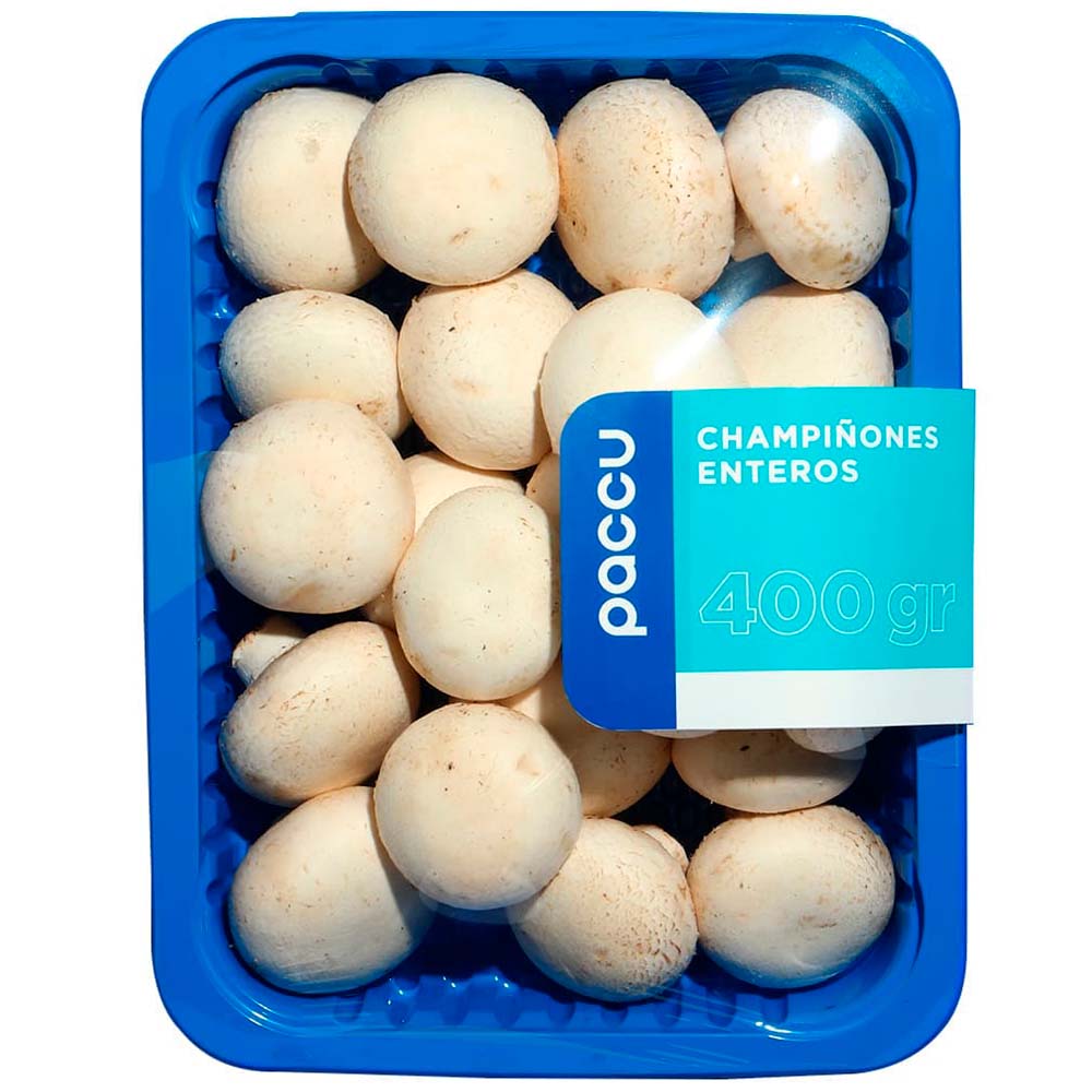 Champiñones Enteros Paccu Bandeja 400g