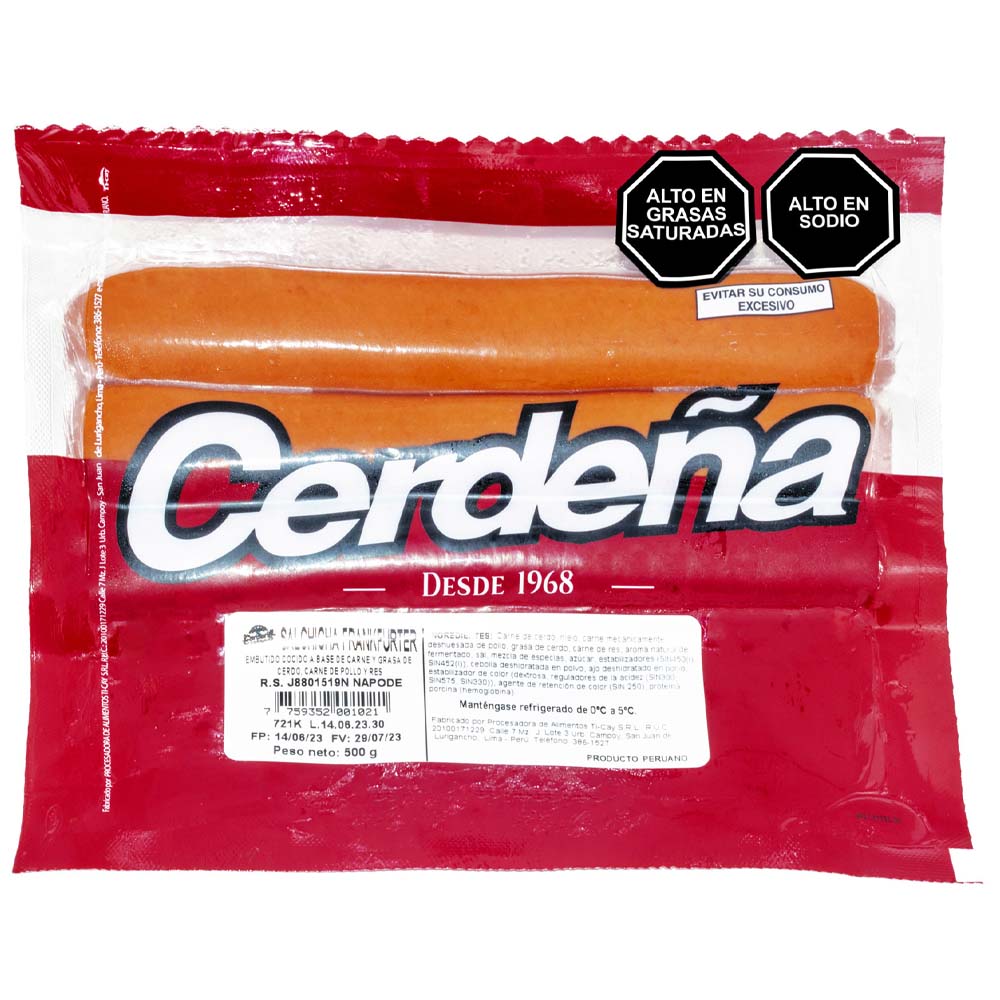 Cerdeña Salchicha Frankfurter 500g