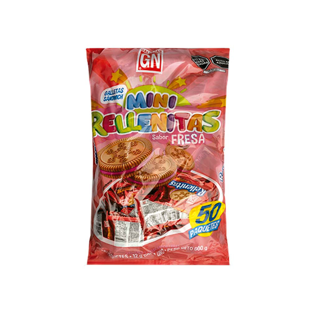 Galleta GN Sandwich de Fresa Paquete 50un