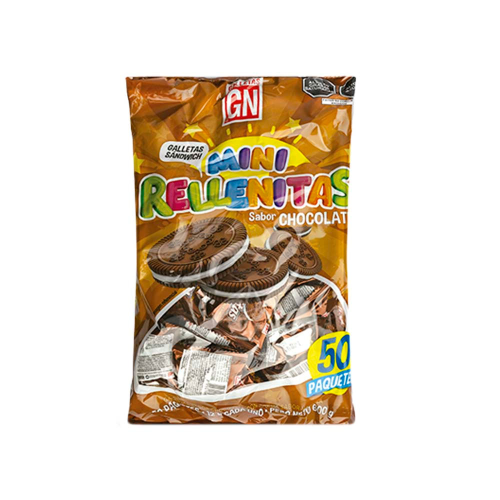 Galleta GN Sandwich de Chocolate Paquete 50un