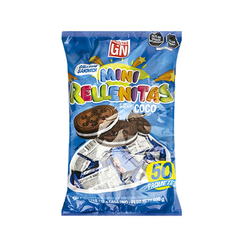 Galleta GN Sandwich de Coco Paquete 50un