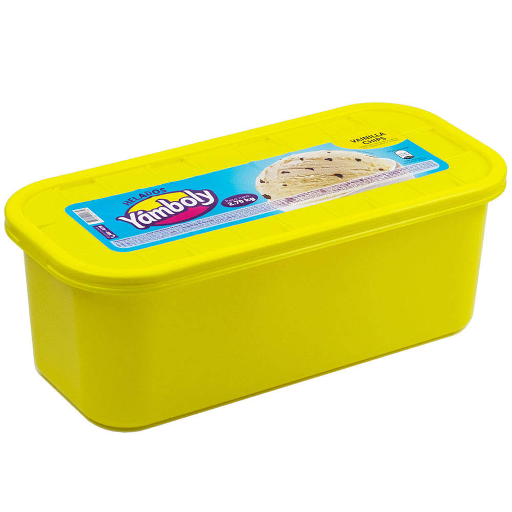 Helado YAMBOLY Vainilla Chips Pote 5L