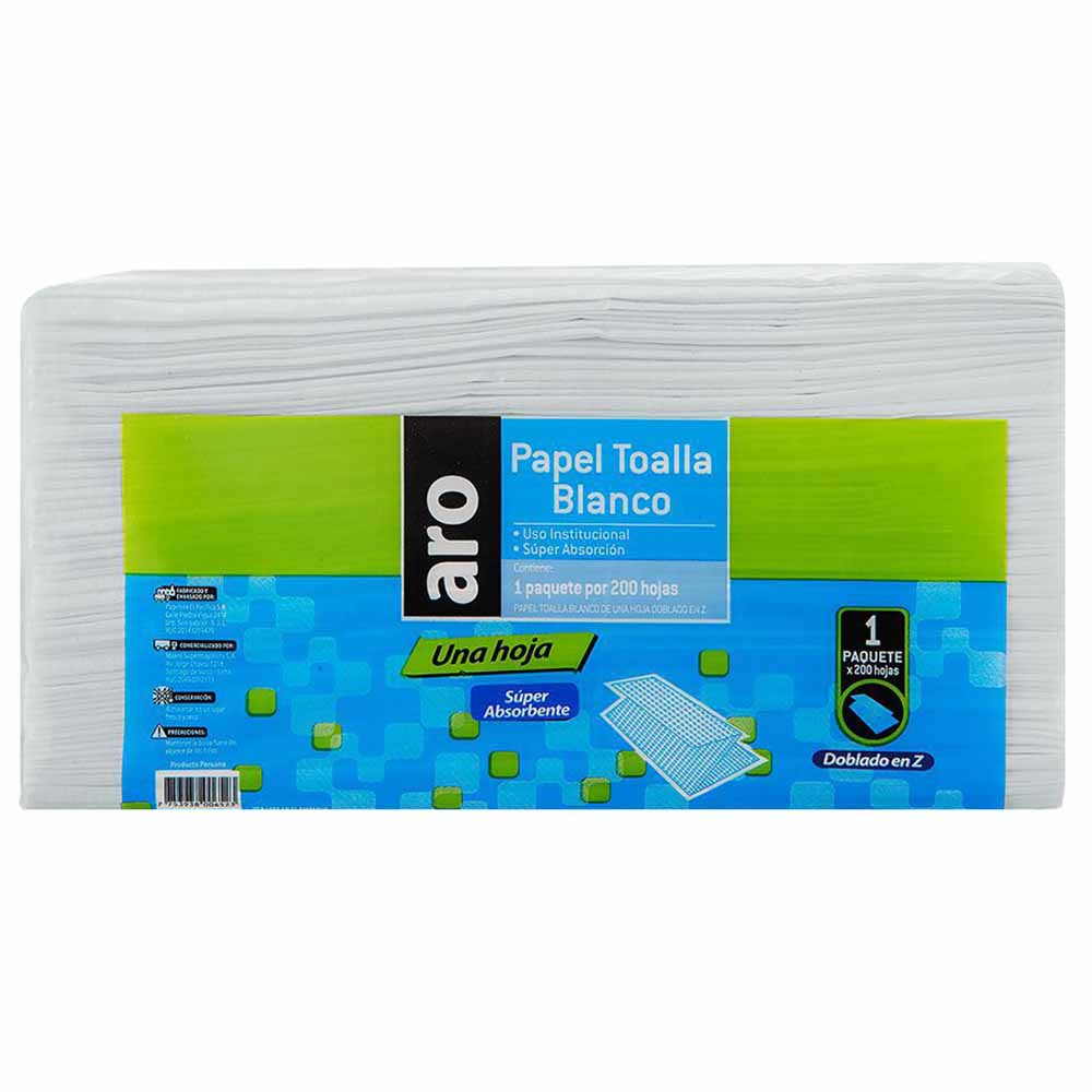 Papel Toalla ARO Profesional Paquete 200un