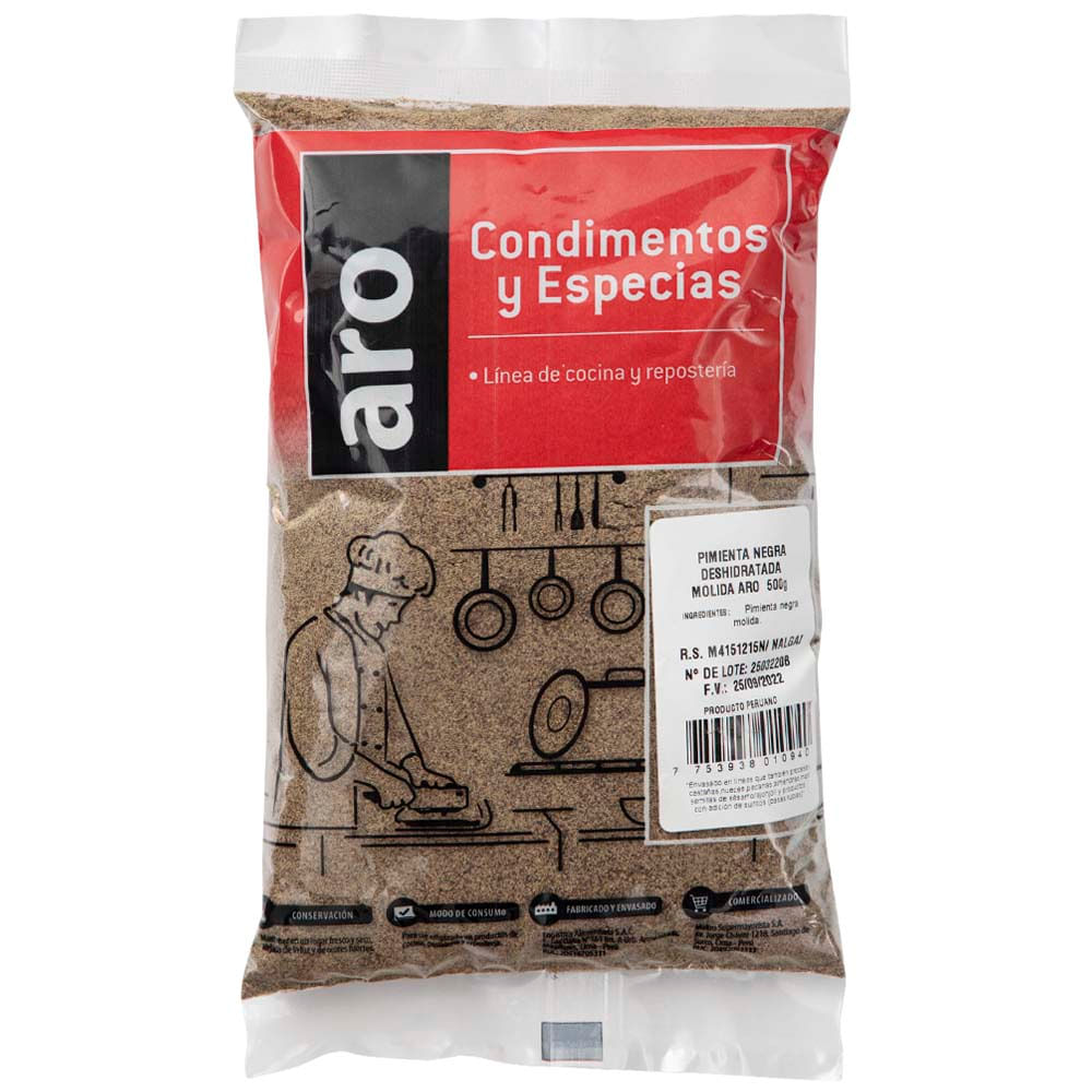 Pimienta Negra Molida ARO 500g