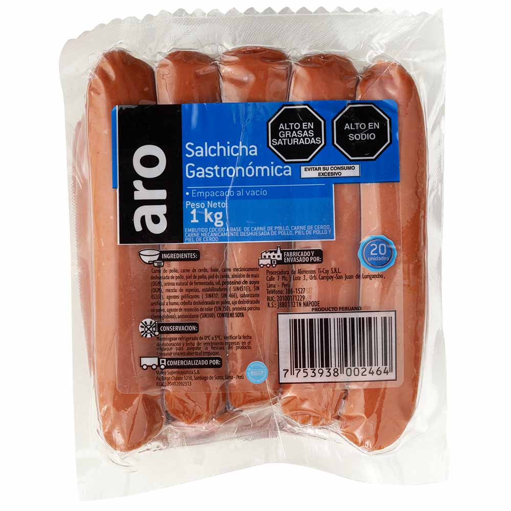 Salchicha Gastronomica Aro 1Un X 1Kg